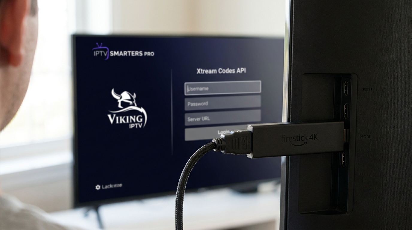 viking iptv​ — viking iptv Xtream Codes -kirjautumisruutu IPTV Smarters Pro -sovelluksessa Amazon Firestickillä